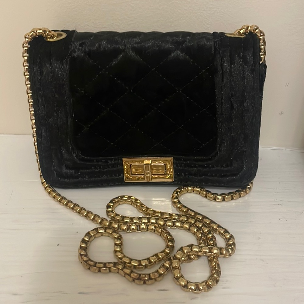 POPATU Girls Black Quilted Cross Body Purse